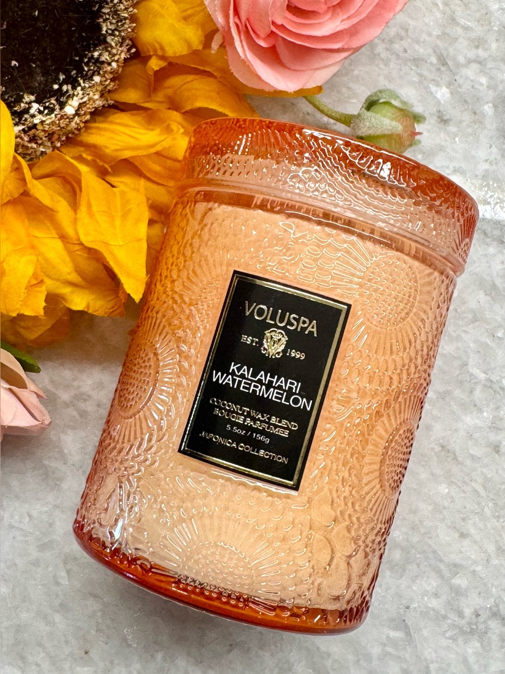 New VOLUSPA Single 1-Wick Kalahari Watermelon Candle 5.5oz - Fresh Summer Scent!